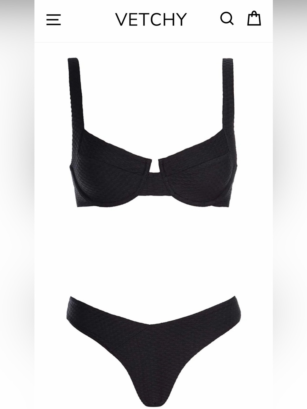 Vetchy Black Underwire Bikini Set